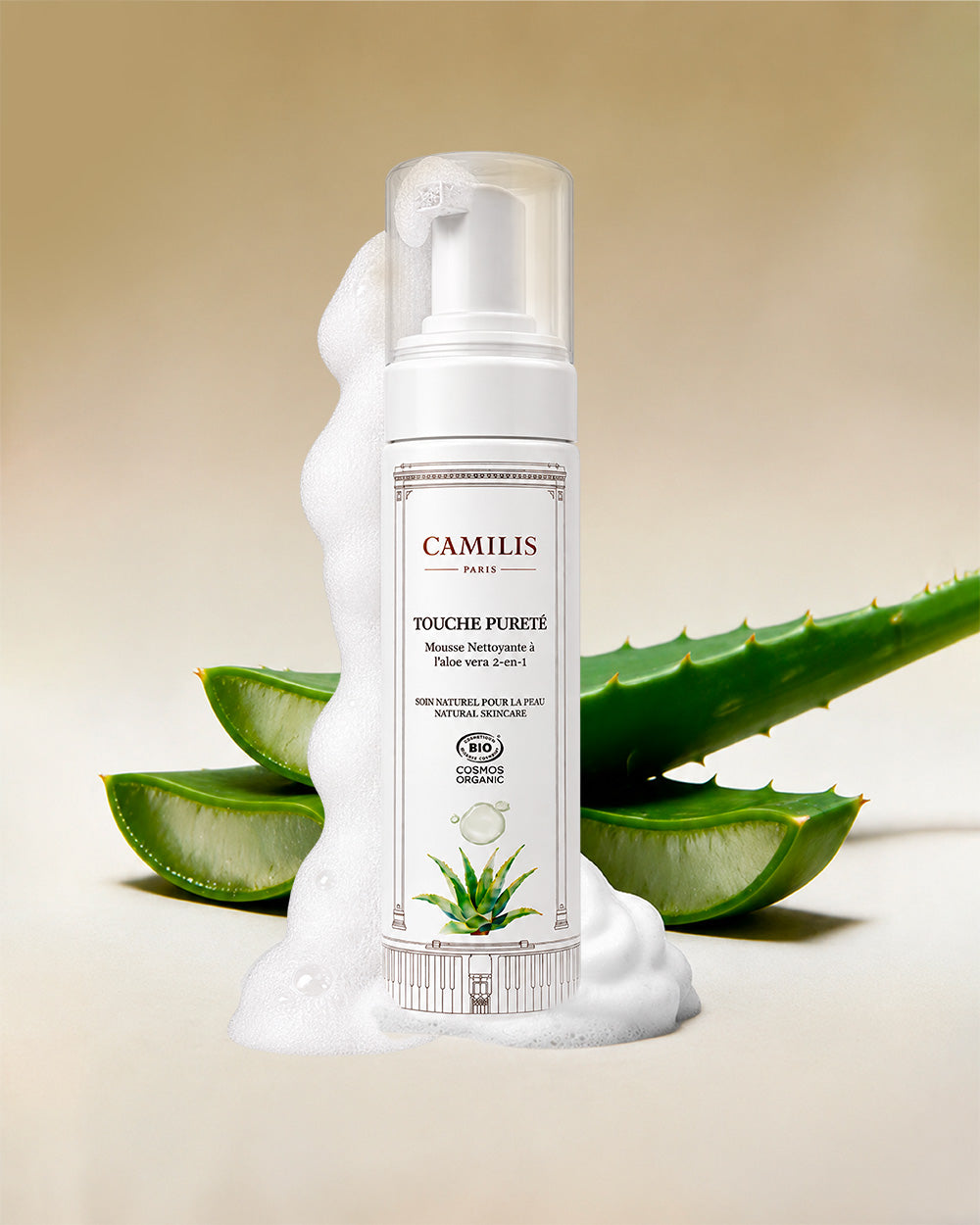 Touche Pureté - Mousse nettoyante à l'aleo vera 3-EN-1